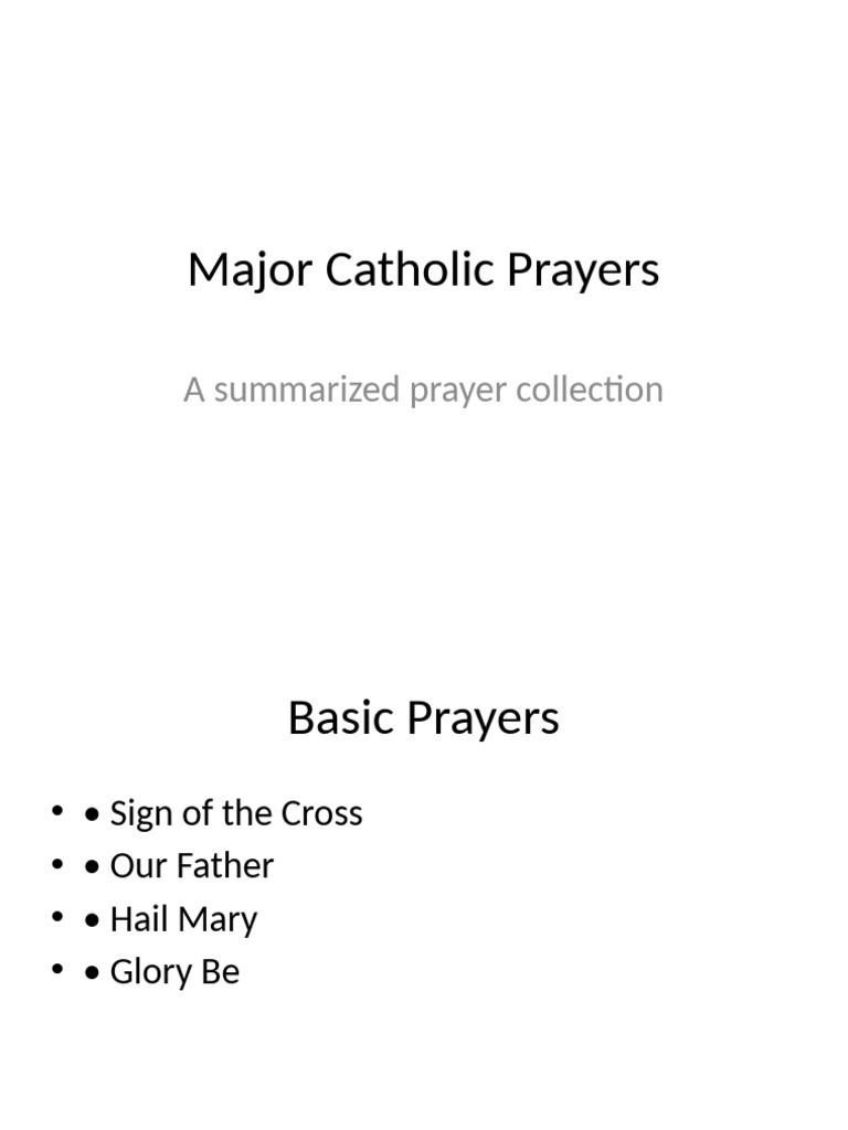 Essential Catholic Prayer Guide | PDF