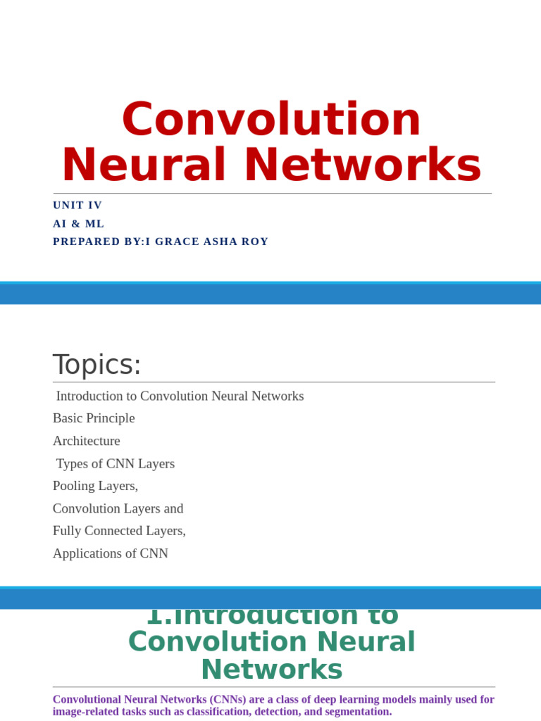 AI&ML UNIT 4 | PDF | Computer Vision | Learning