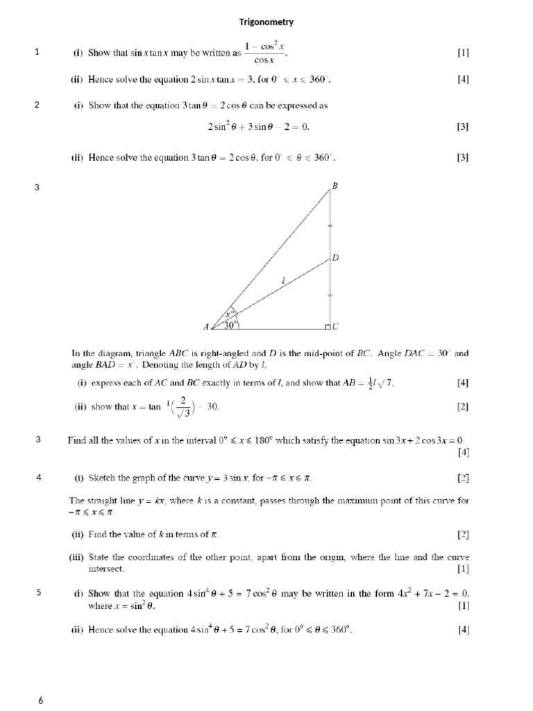 Trigonometry P1 | PDF