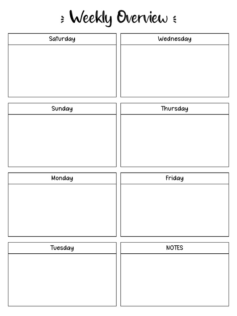 Weekly Overview | PDF