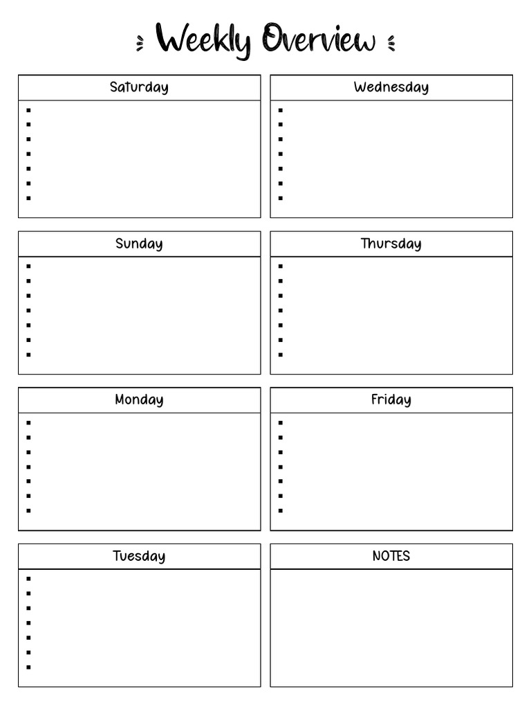 Weekly Overview | PDF