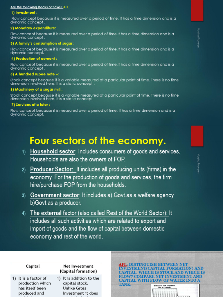 Stocks vs. Flows in Economics Explained | PDF | Economics | Economies