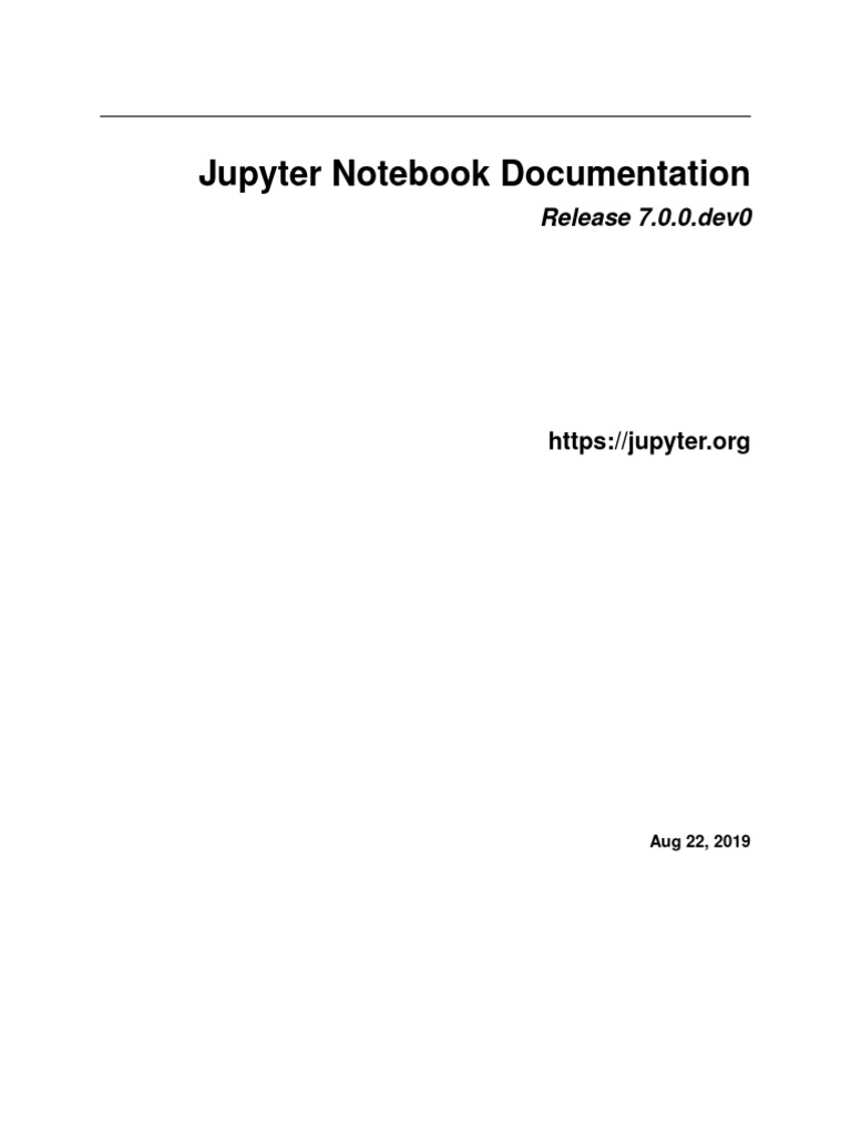 Jupyter Notebook User Documentation 7.0 | PDF | World Wide Web ...