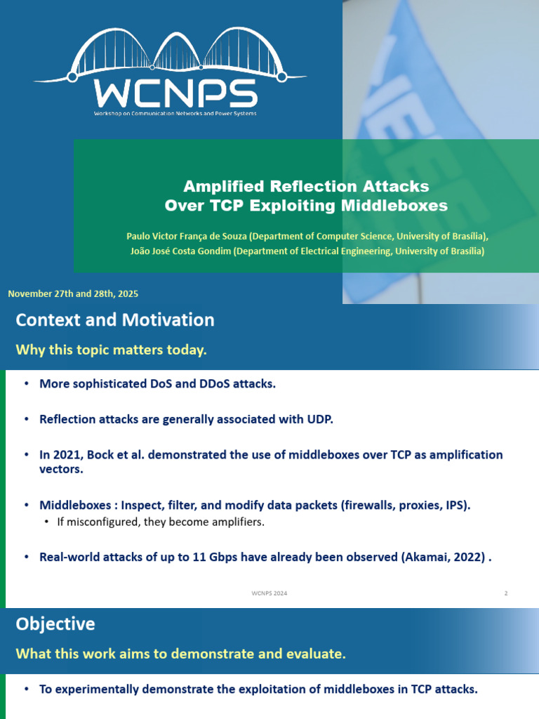 TCP Reflection Attacks via Middleboxes | PDF | Denial Of Service Attack ...