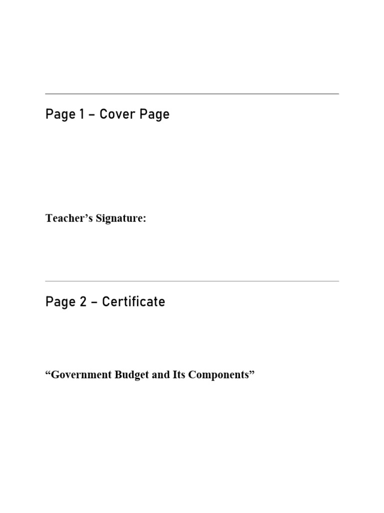 Government Budget Components Explained | PDF | Government Budget ...