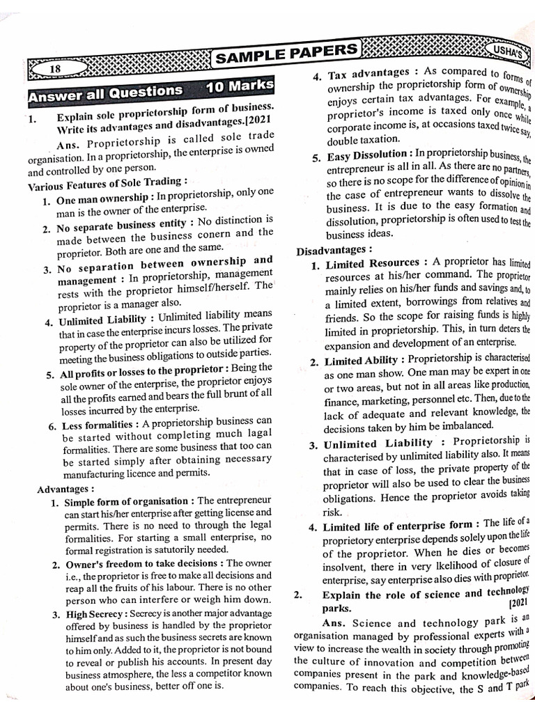EMST Semester Exam's Most Probable QnA (10 Marks) | PDF