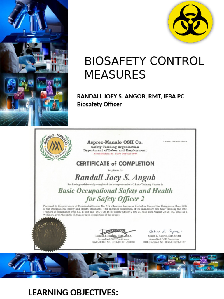 Biosafety Control Measures in Laboratories | PDF | Infection | Risk