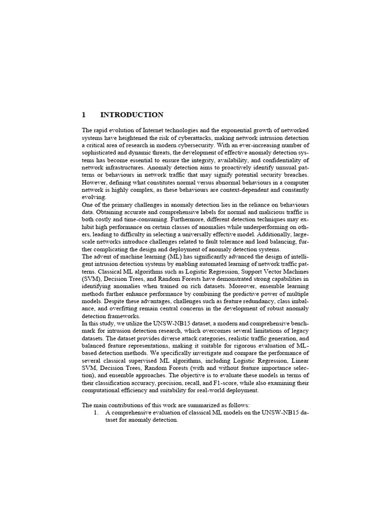 Anomaly Detection in Network Traffic Using ML | PDF | Receiver ...