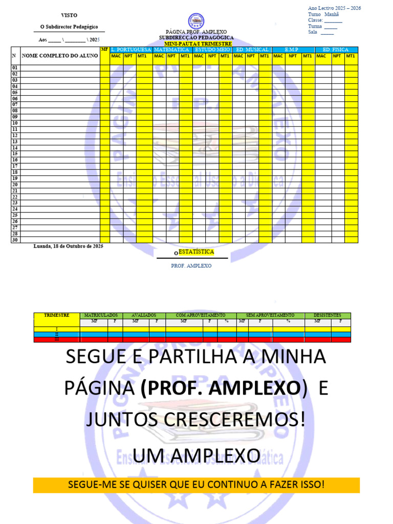 Mini-Pauta do 1º Trimestre 2025 | PDF