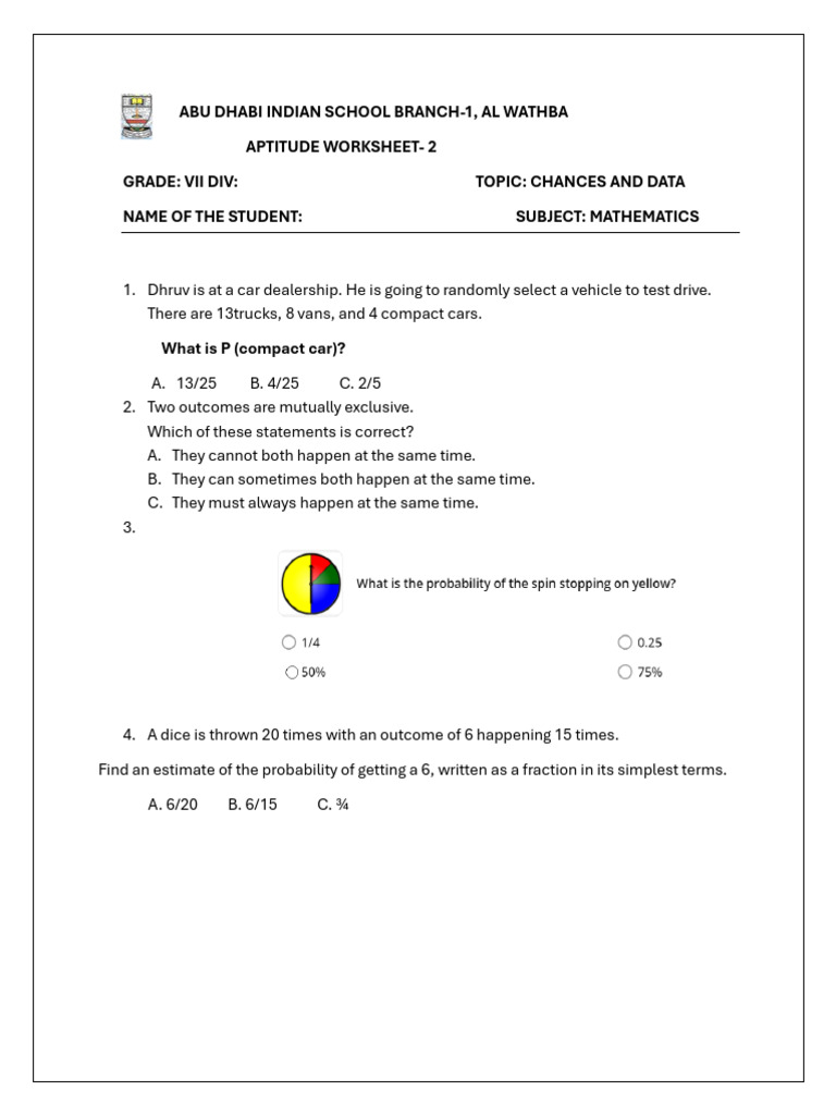 Ibt Chances and Data Wrk2 | PDF