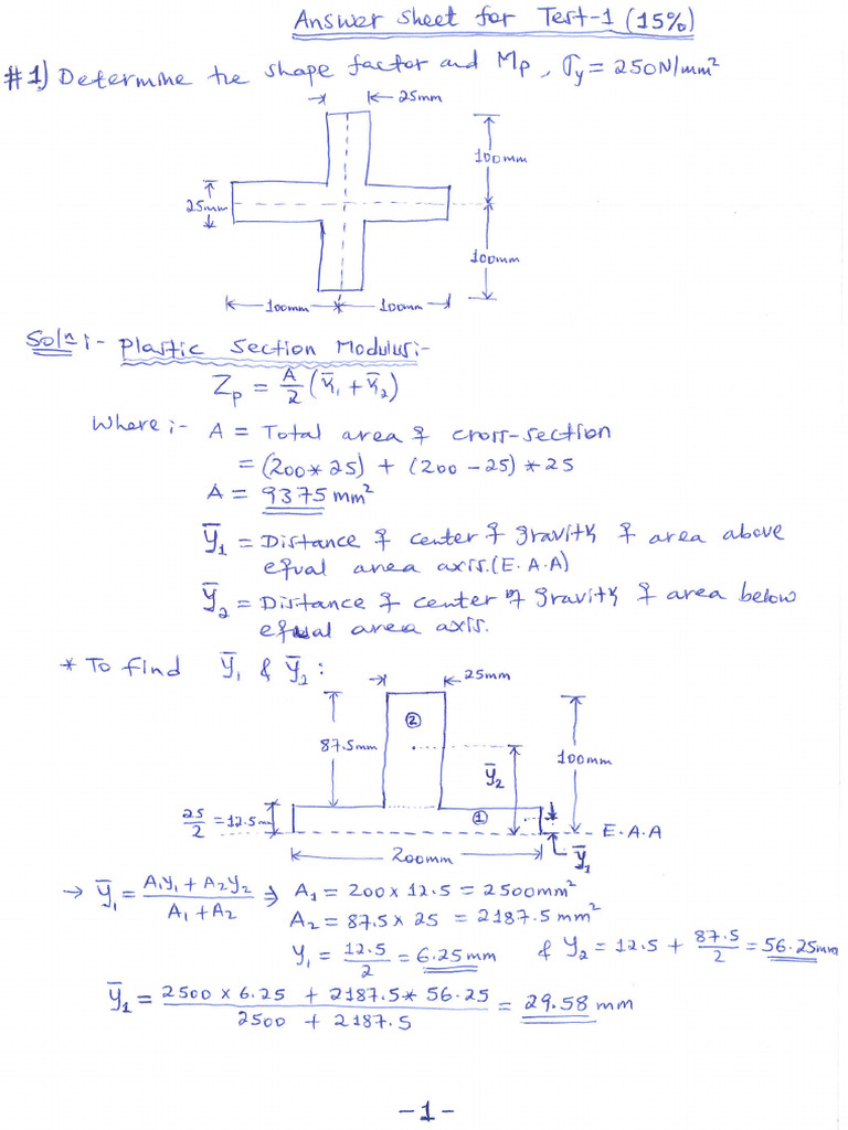 Test-1 Final Accepted Answer Sheet | PDF