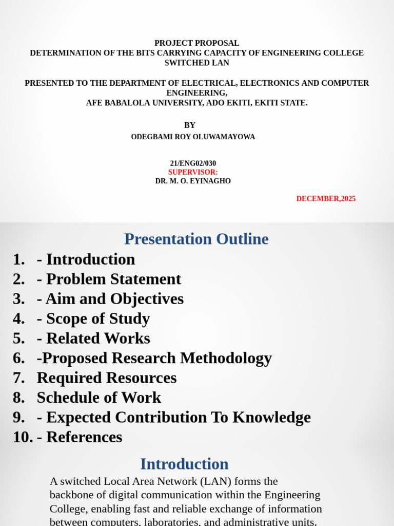 Proposal Presentation Template UG (1) | PDF | Computer Network ...