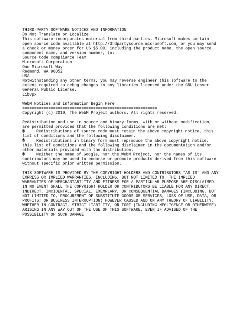 Third-Party Software Notices Guide | PDF