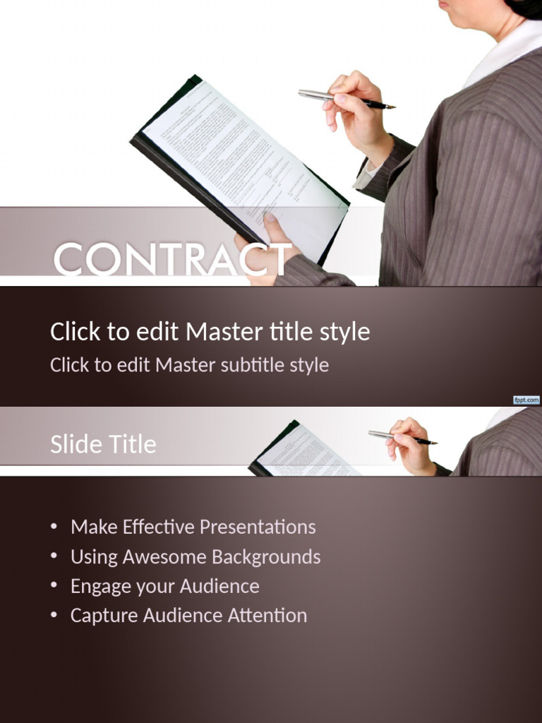 3025 Contract Powerpoint Template | PDF