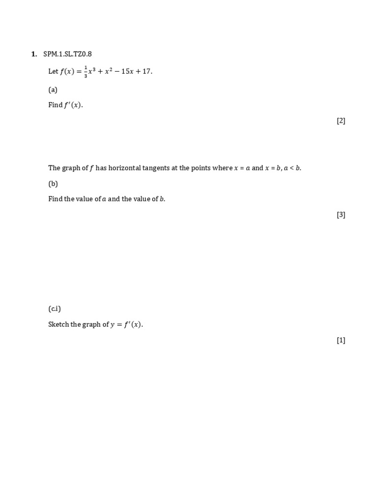 Calculus Review: Derivatives and Graphs | PDF | Analytic Geometry ...