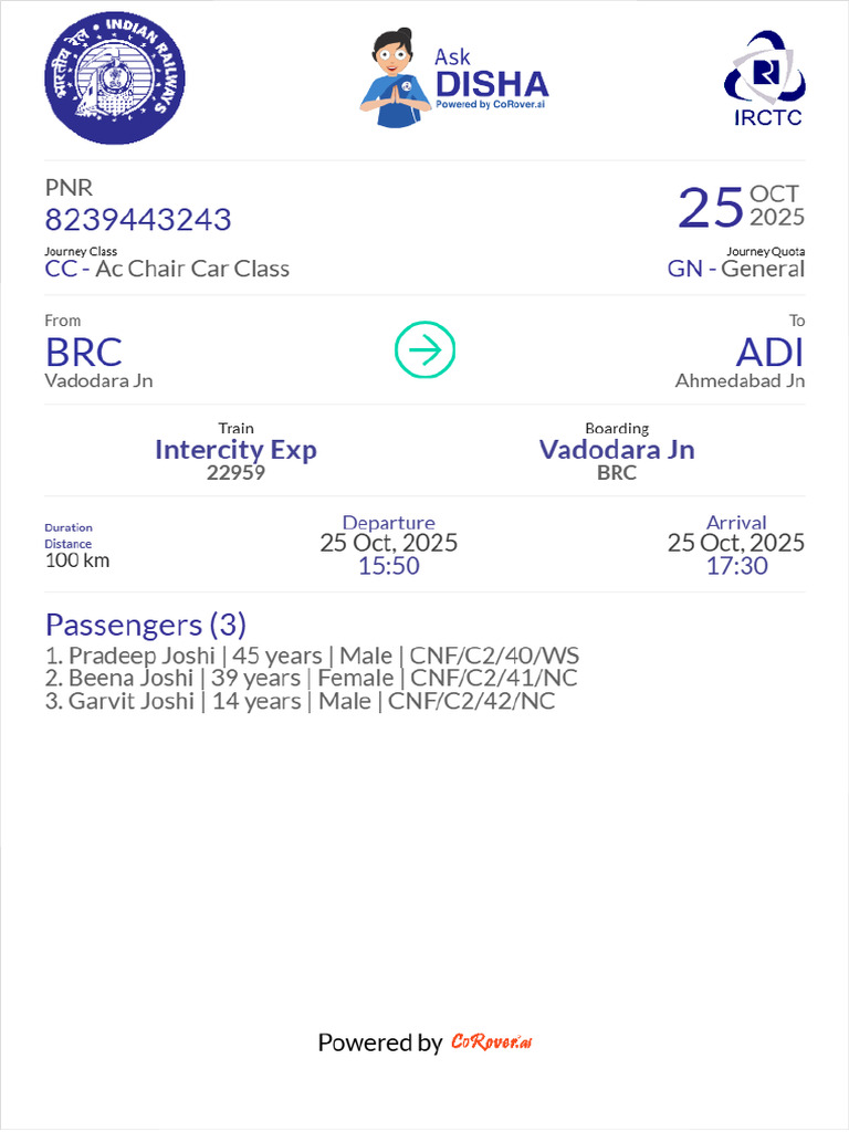 Baroda To Adi | PDF