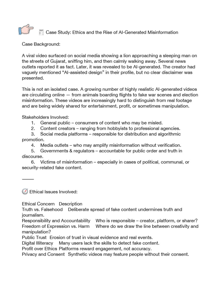 Ethics of AI Misinformation and Warfare | PDF | Artificial Intelligence ...