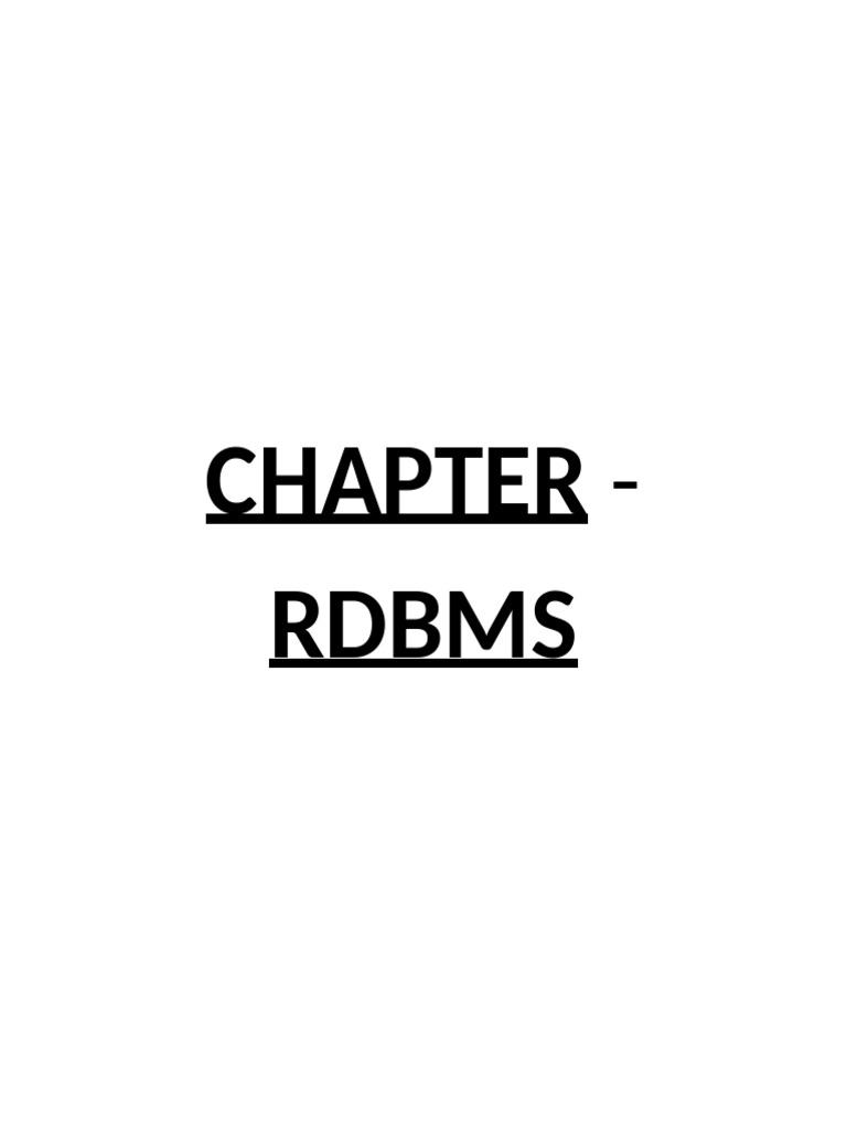 RDBMS Table Management and Queries Guide | PDF