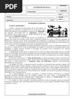 MIGRAÇOES INTERNAS E EXTERNAS