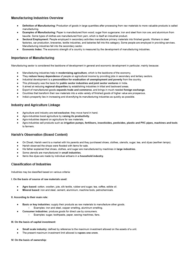 Manufacturing Industries | PDF