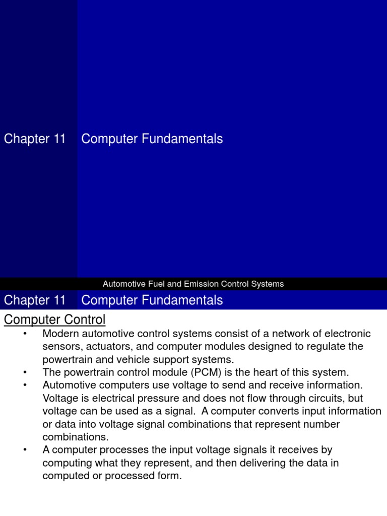 Automotive Engine Control Systems Overview | PDF