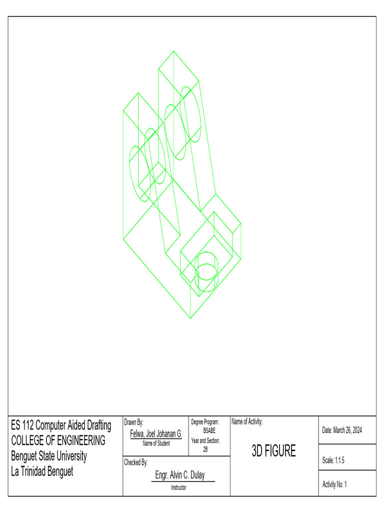 3D Figure Drafting Project Report | PDF
