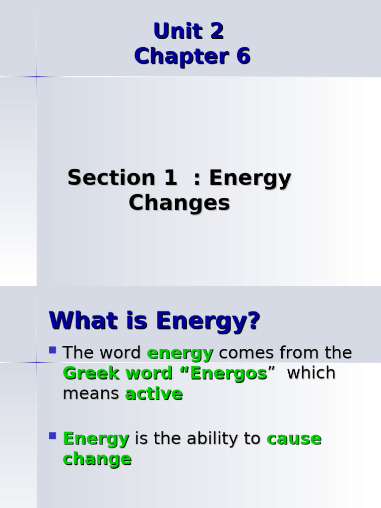 Understanding Energy and Its Transformations | PDF | Potential Energy ...