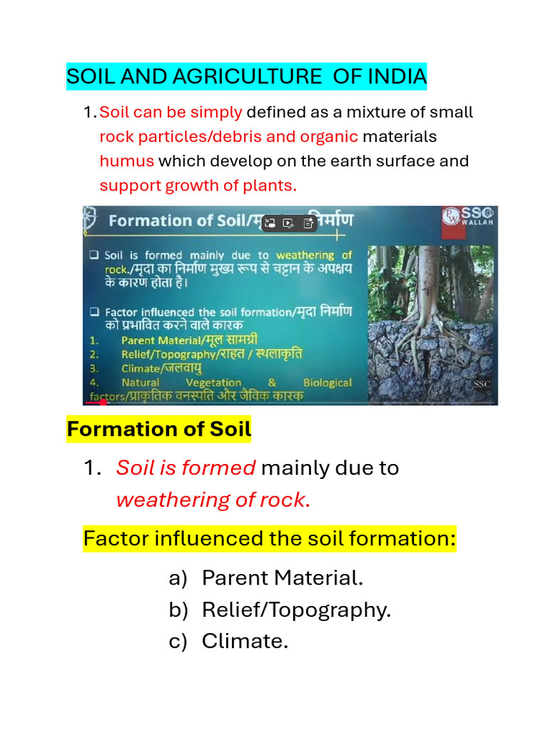 Soil Types and Agriculture in India | PDF | Soil | Agriculture
