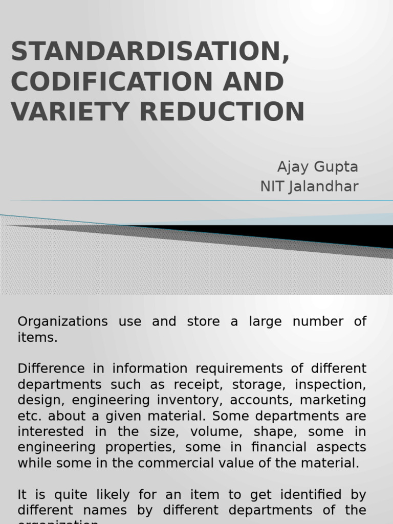 Material Classification and Codification Guide | PDF | Standardization ...