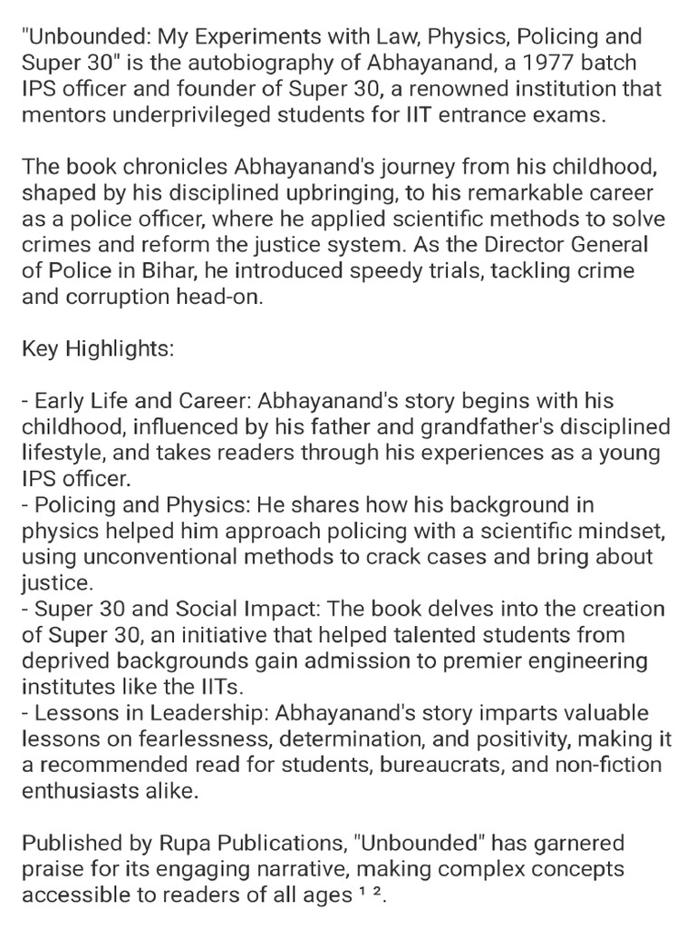 Unbounded Book Blurb | PDF