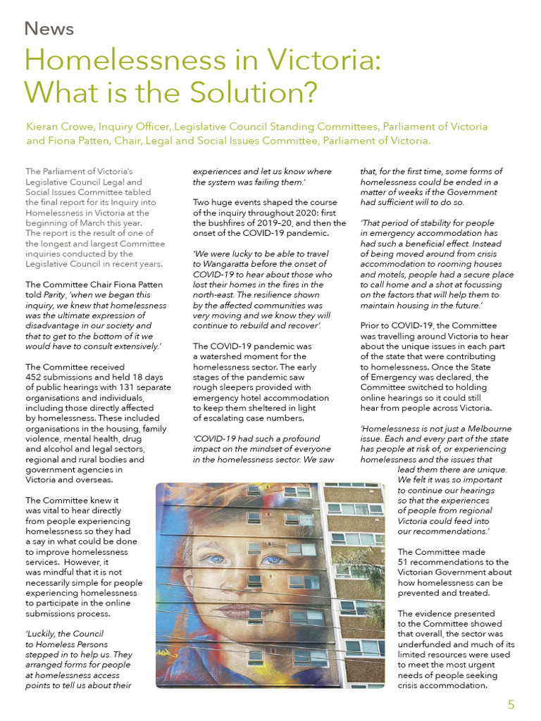 Homelessness in Victoria | PDF | Homelessness | Social Policy