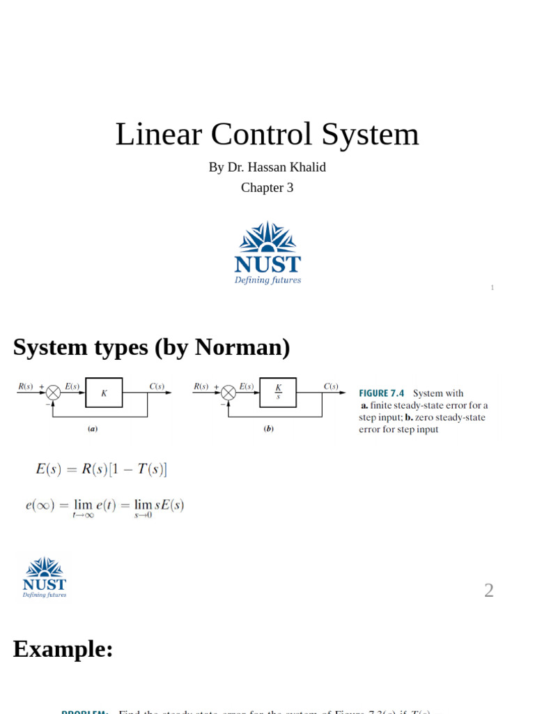 Understanding Steady-State Errors in Control Systems | PDF