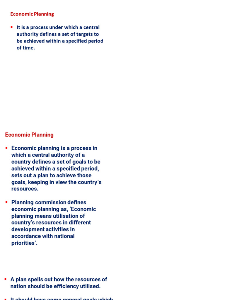 Overview of Economic Planning in India | PDF | Economic Planning ...