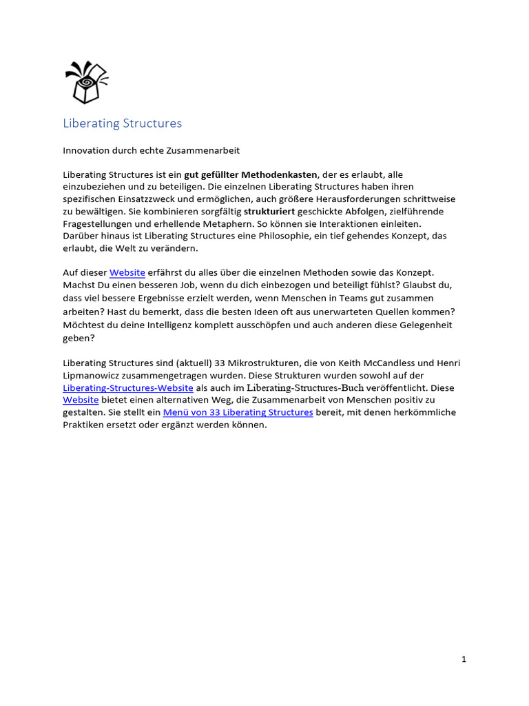 Liberating Structures | PDF