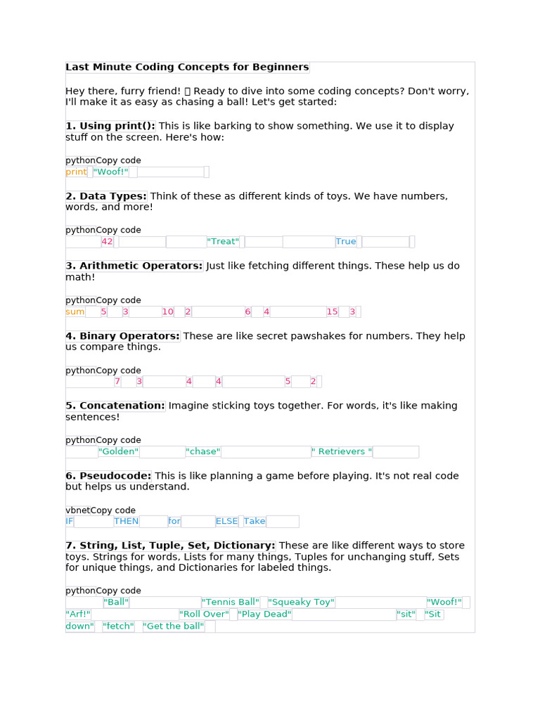 Last Minute Coding Tips for Beginners | PDF | Anonymous Function ...