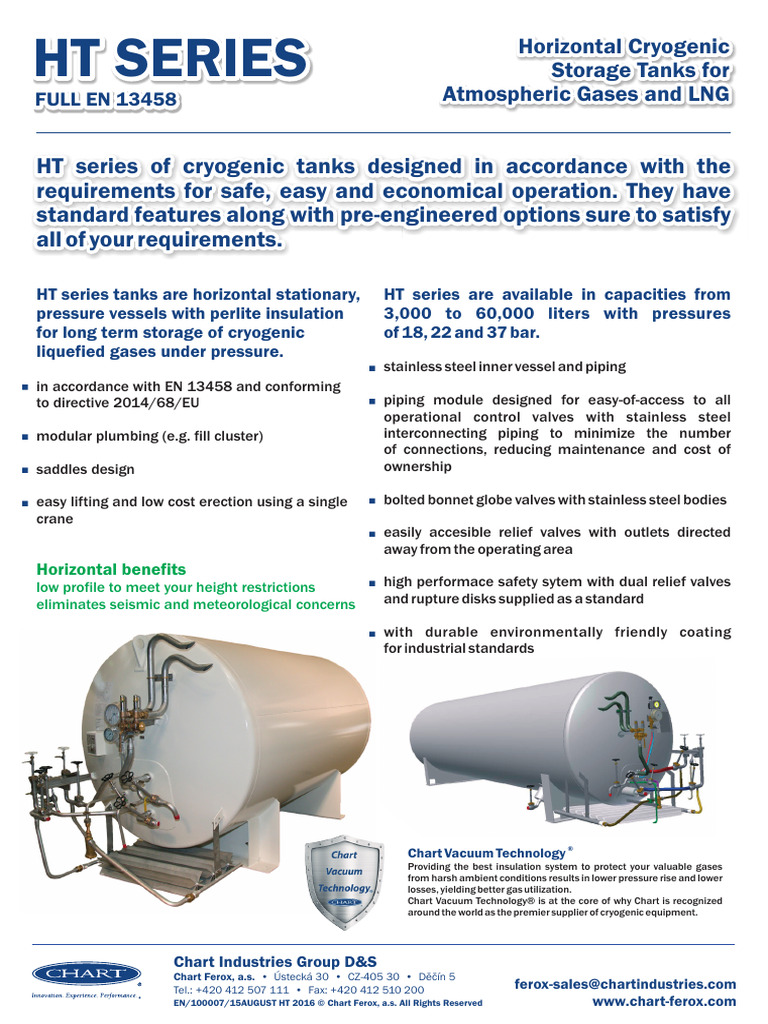 Horizontal Cryogenic Storage Tanks | PDF | Equipment | Hydraulics