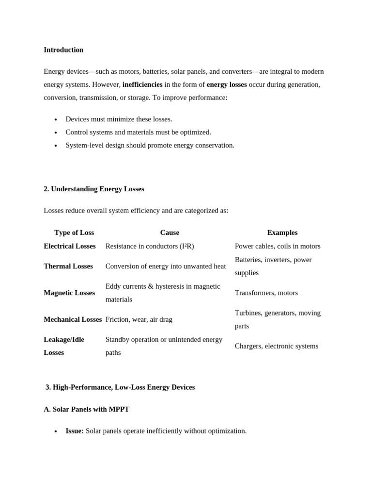 Optimizing Energy Devices for Efficiency | PDF | Electric Motor | Inductor