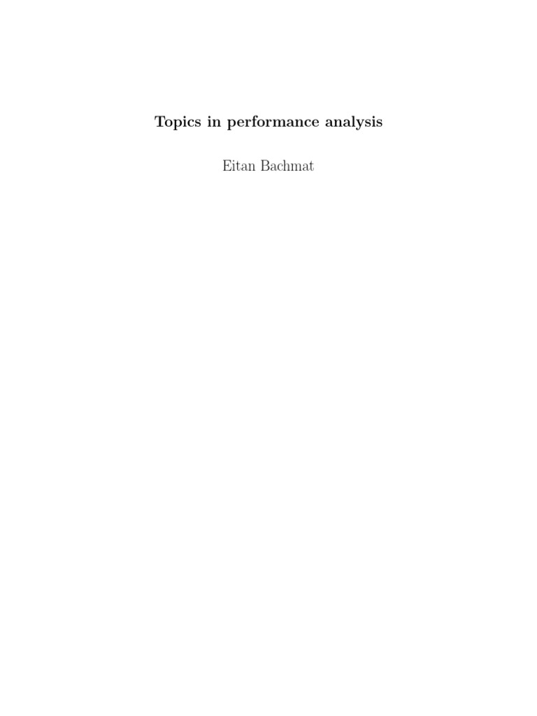 Performance Analysis in Storage Systems | PDF | Mathematical Analysis ...