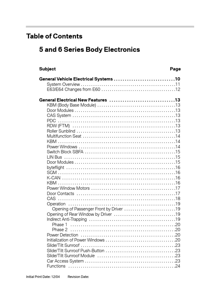 09 5 & 6 Series Body Electronics | PDF | Vehicle Technology ...