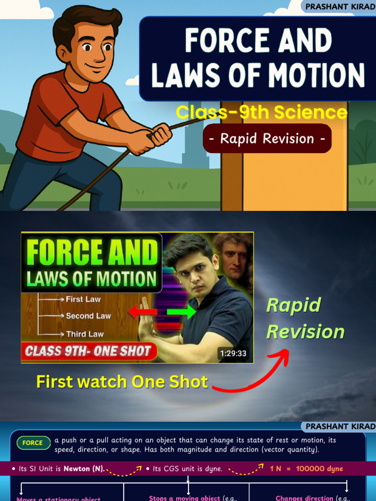 Force and Laws of Motion Overview | PDF | Force | Newton's Laws Of Motion