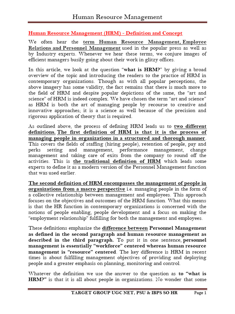 Human Resource Management | PDF | Human Resource Management | Human ...