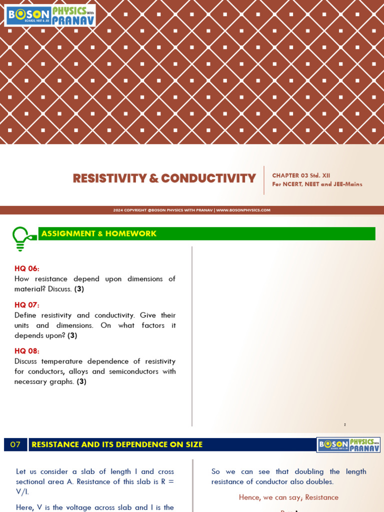 Resistance, Resistivity, and Conductivity Explained | PDF | Electrical ...
