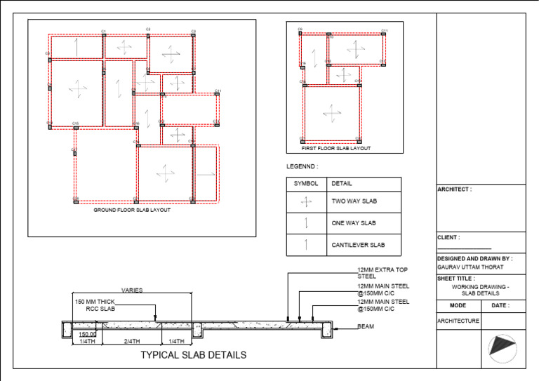 Ground and First Floor Slab Layouts | PDF