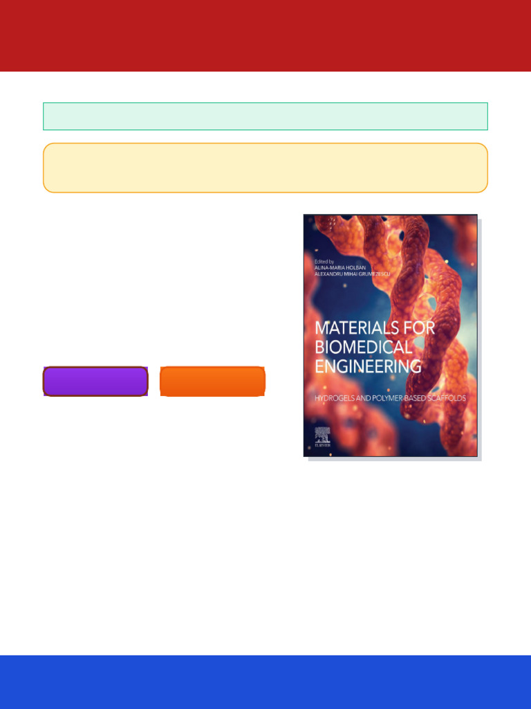 (Ebook PDF) Materials for Biomedical Engineering Hydrogels and Polymer ...