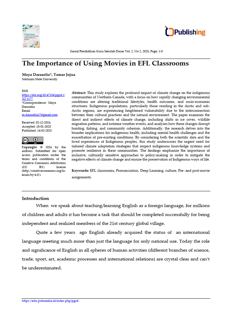 Using Movies in EFL Classrooms | PDF | Methodology | English As A ...