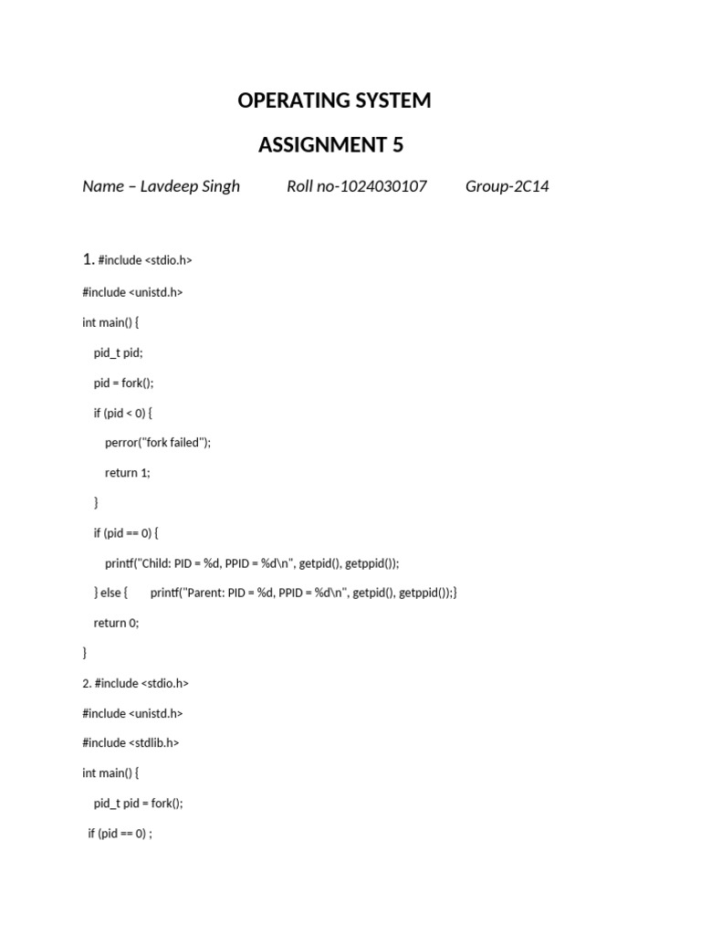 Assignment 5 Lavdeep Singh | PDF | Control Flow | Computing Platforms