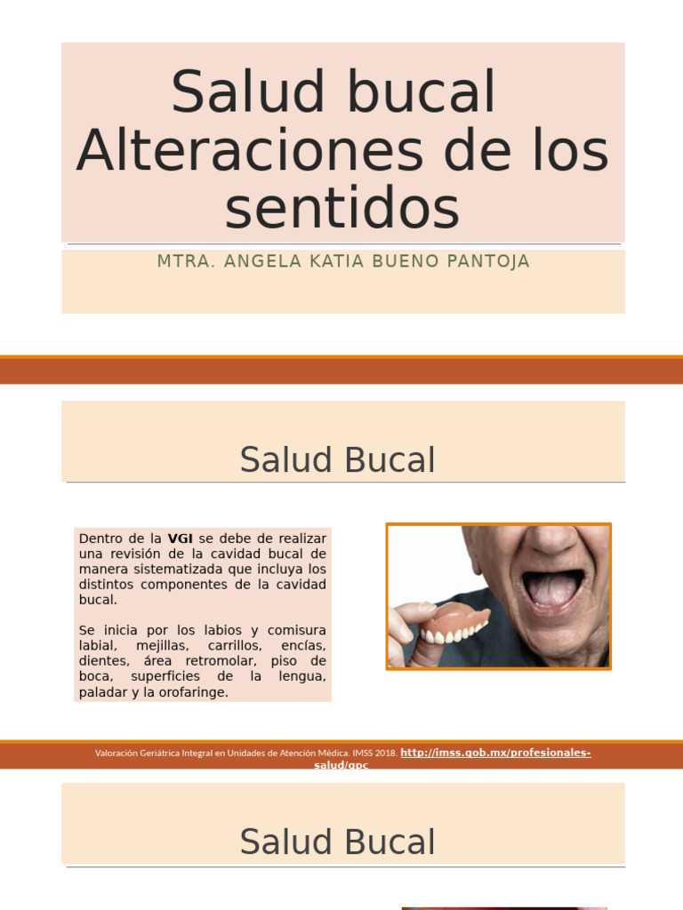 Salud Bucal y Alteraciones Sensoriales en Ancianos | PDF | Vejez ...
