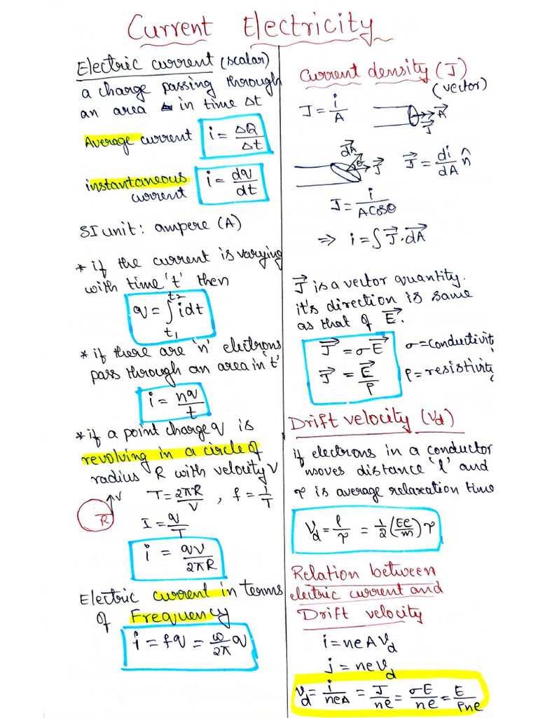 Current Electricity | PDF
