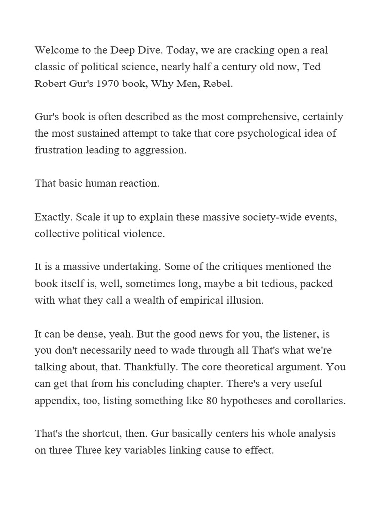 Ted Gurr Simplified | PDF | Anger | Violence