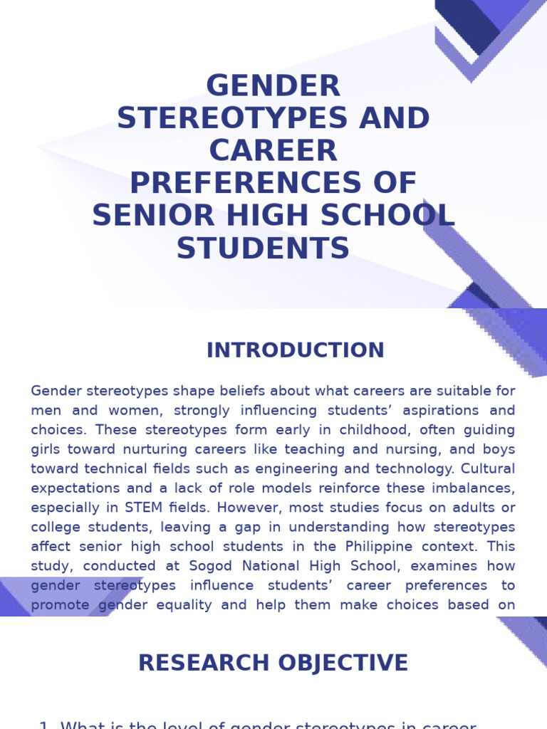 Gender Stereotypes in Career Choices | PDF | Gender Role | Gender